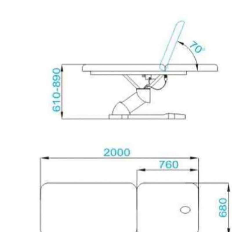 massagebed 2 poot Wit Elektrisch massagebed 2 poot Wit Elektrisch