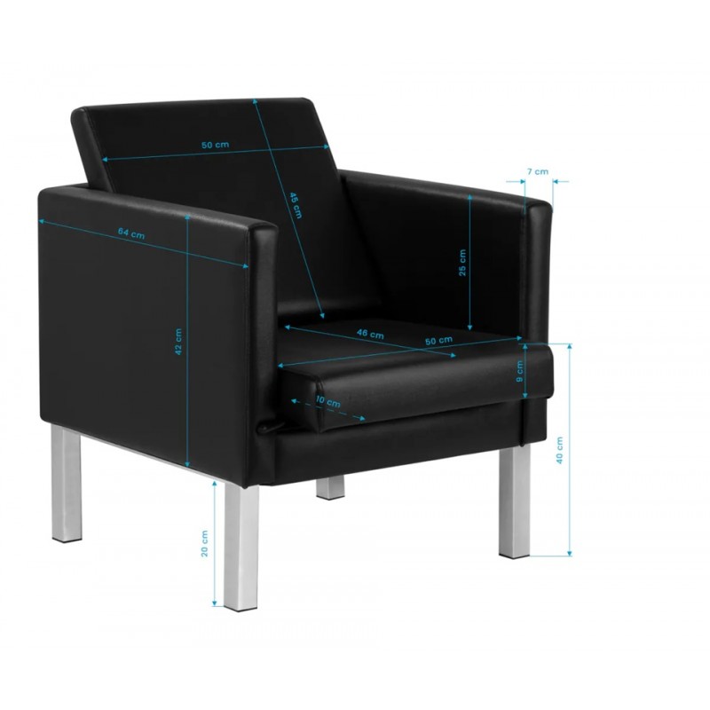Wachtkamerfauteuil Zwart Wachtkamerfauteuil Zwart
