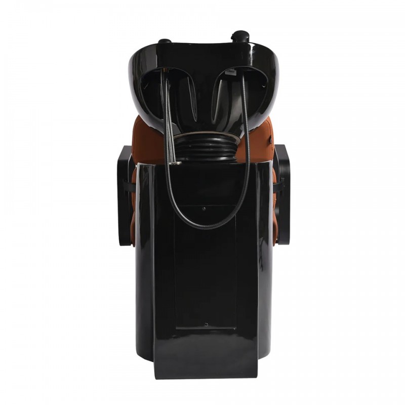 Kapperstoel oranje met wasbak Kapperstoel oranje met wasbak