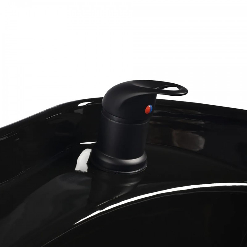 Kapperstoel oranje met wasbak Kapperstoel oranje met wasbak