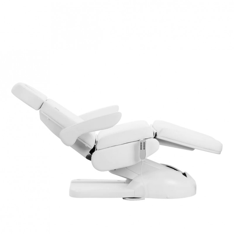 Lux 4 motoren elektrische cosmetische stoel, wit met houder Lux 4 motoren elektrische cosmetische stoel, wit met houder