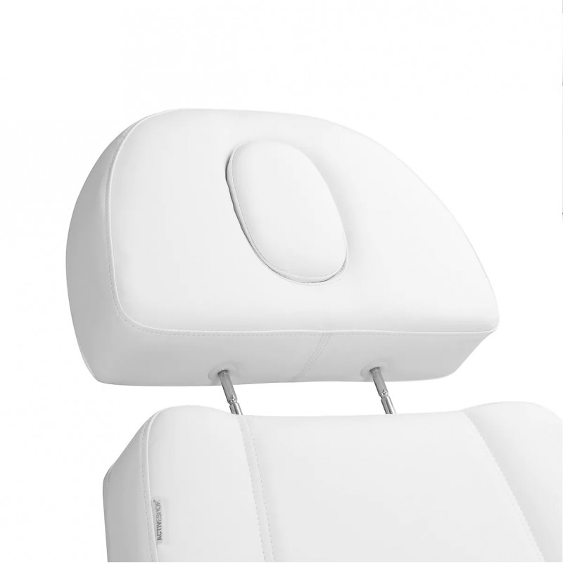 Lux 4 motoren elektrische cosmetische stoel, wit met houder Lux 4 motoren elektrische cosmetische stoel, wit met houder