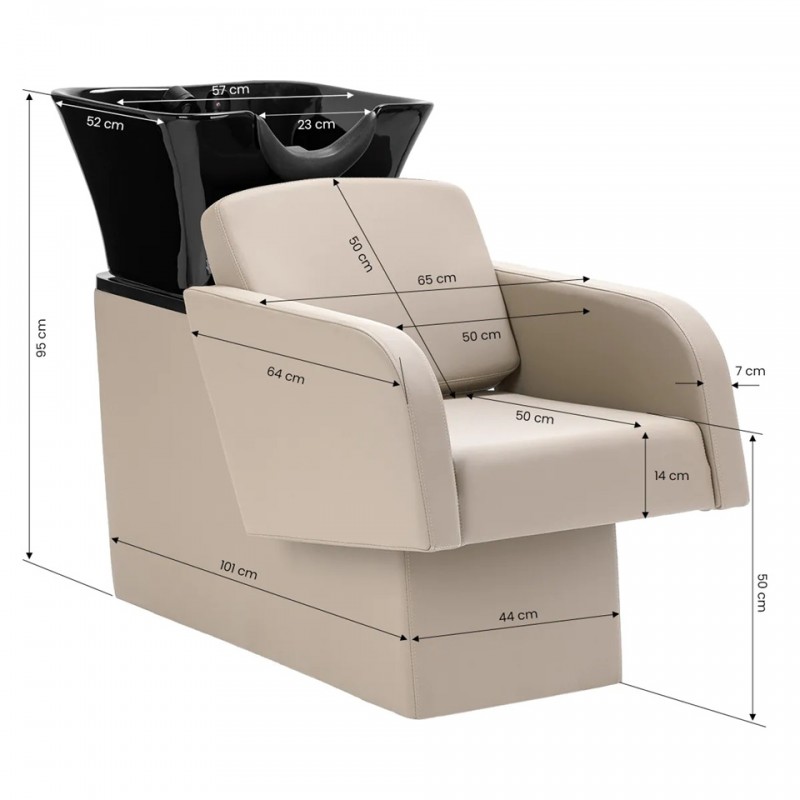 Grijsbeige kapperswasplaats Grijsbeige kapperswasplaats