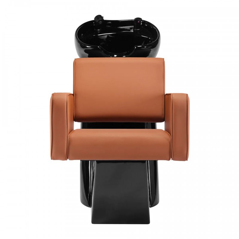 Kapperstoel met wasbak bruin Kapperstoel met wasbak bruin