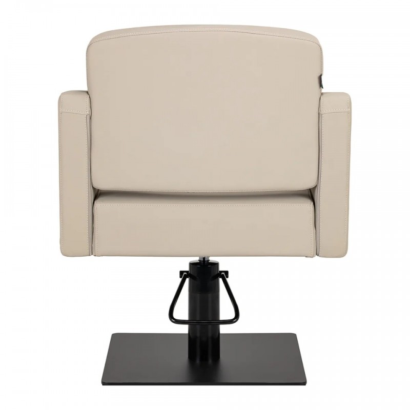 kappersstoel grijsbeige met zwarte voet kappersstoel grijsbeige met zwarte voet