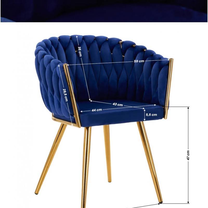 Beauty vaste stoel blauw Beauty vaste stoel blauw